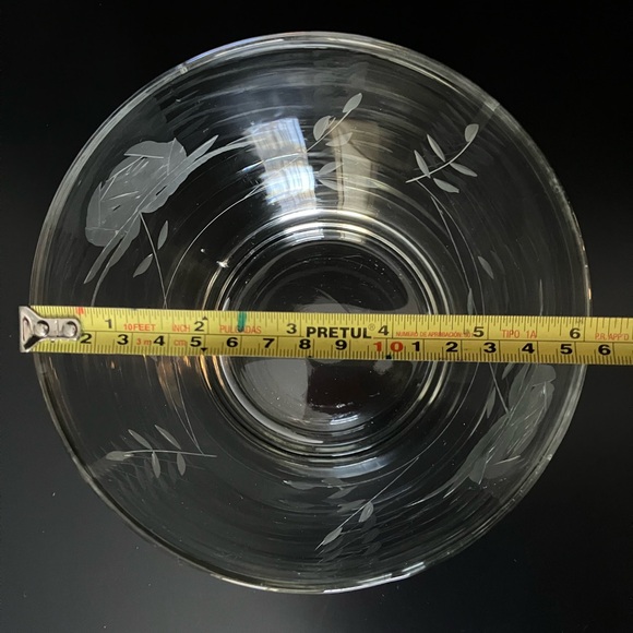 Vintage Etched Glass Ice Bucket-Bowl - Picture 6 of 6